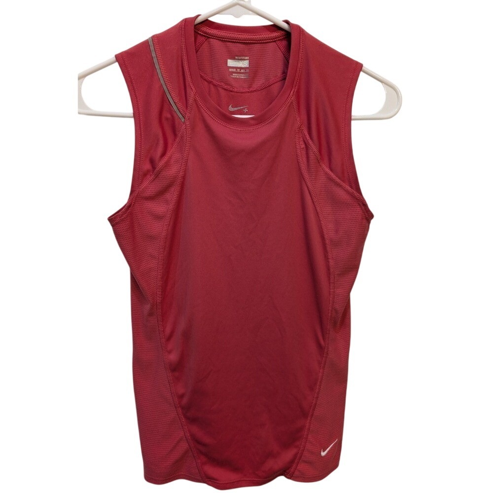 Nike‎ Women's Pink Sleeveless Athletic Tank Top XS Dri-FIT Running Fitness
